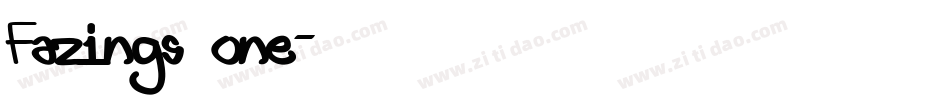 Fazings one字体转换